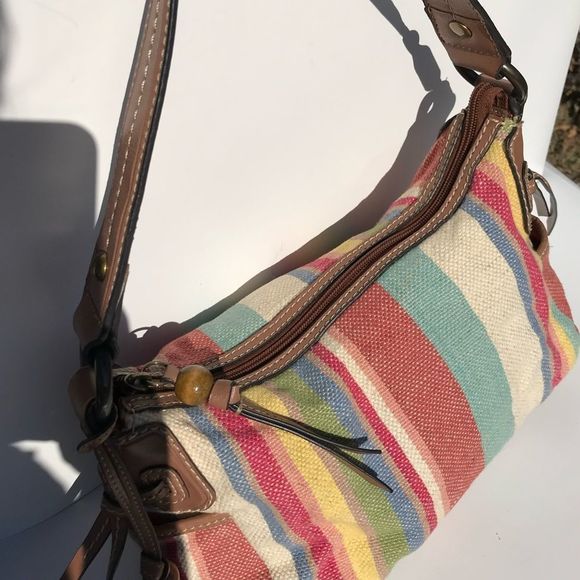 FOSSIL CANVAS SHOULDER BAG - Picture 2 of 11
